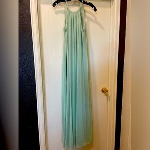 David’s Bridal Chiffon Bridesmaids dress. Sage green, size 6.